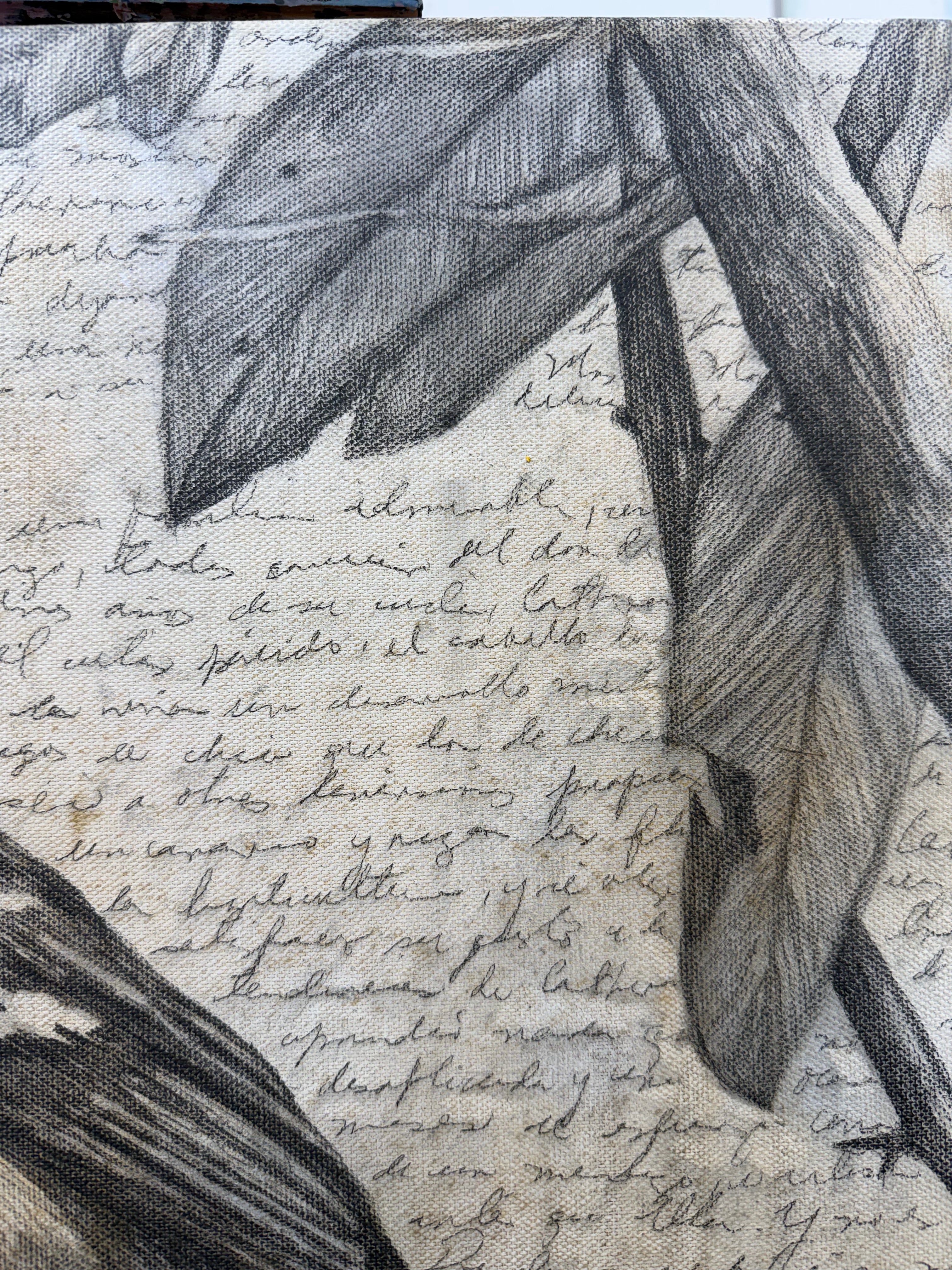 December Letter / Mixed media on canvas / 18x18 in (45 x 45 cm ) 2025