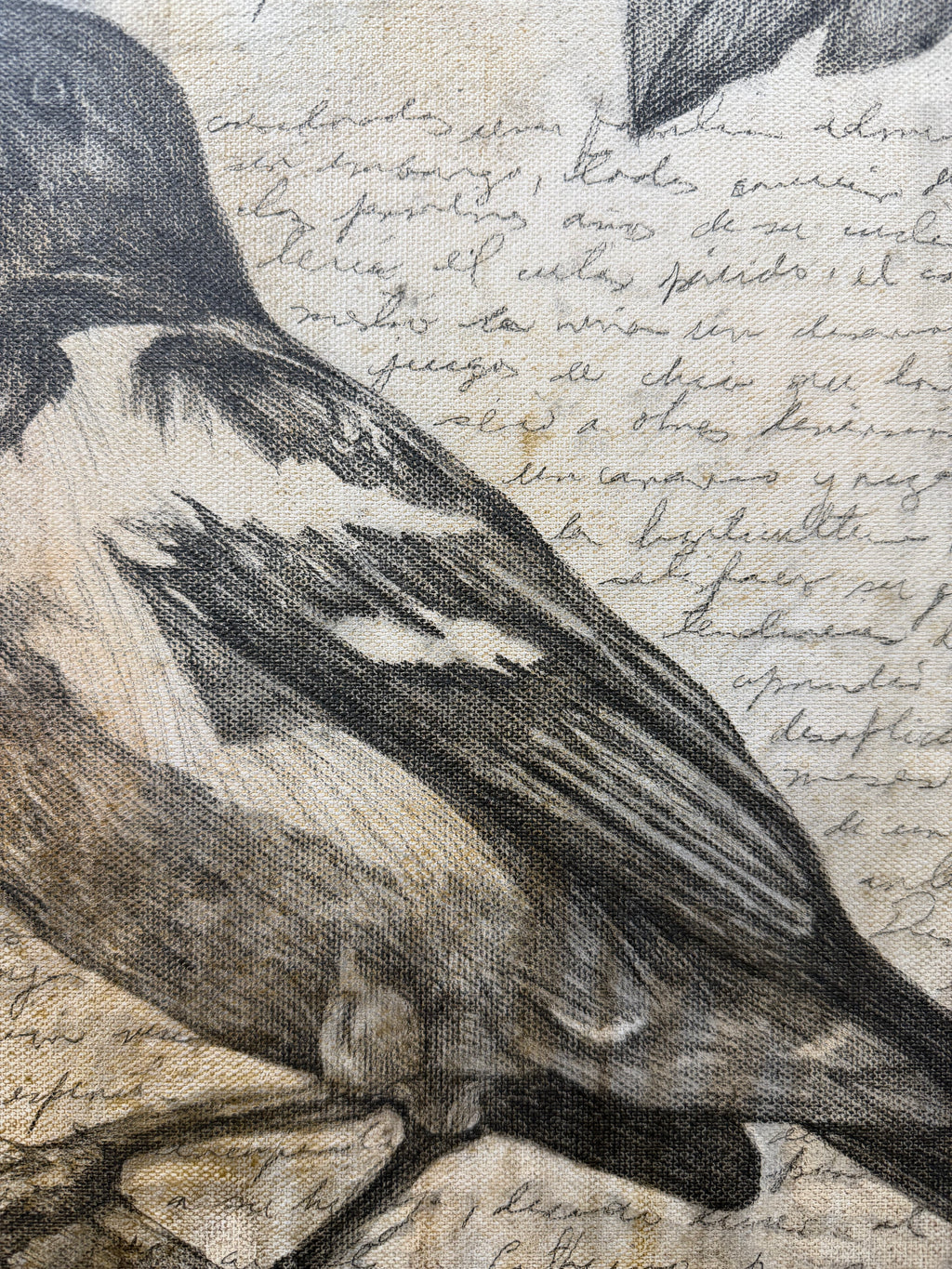 December Letter / Mixed media on canvas / 18x18 in (45 x 45 cm ) 2025