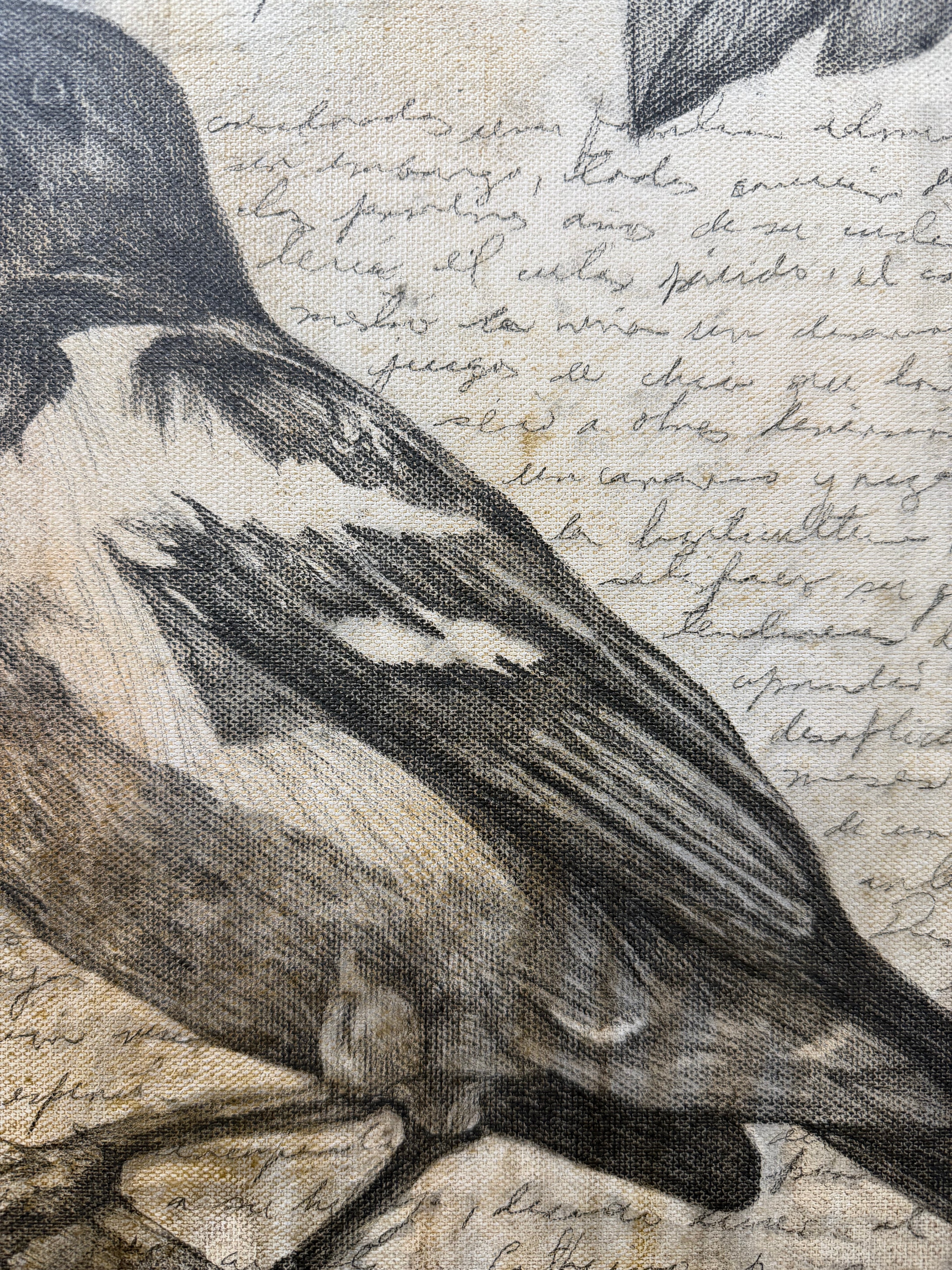 December Letter / Mixed media on canvas / 18x18 in (45 x 45 cm ) 2025