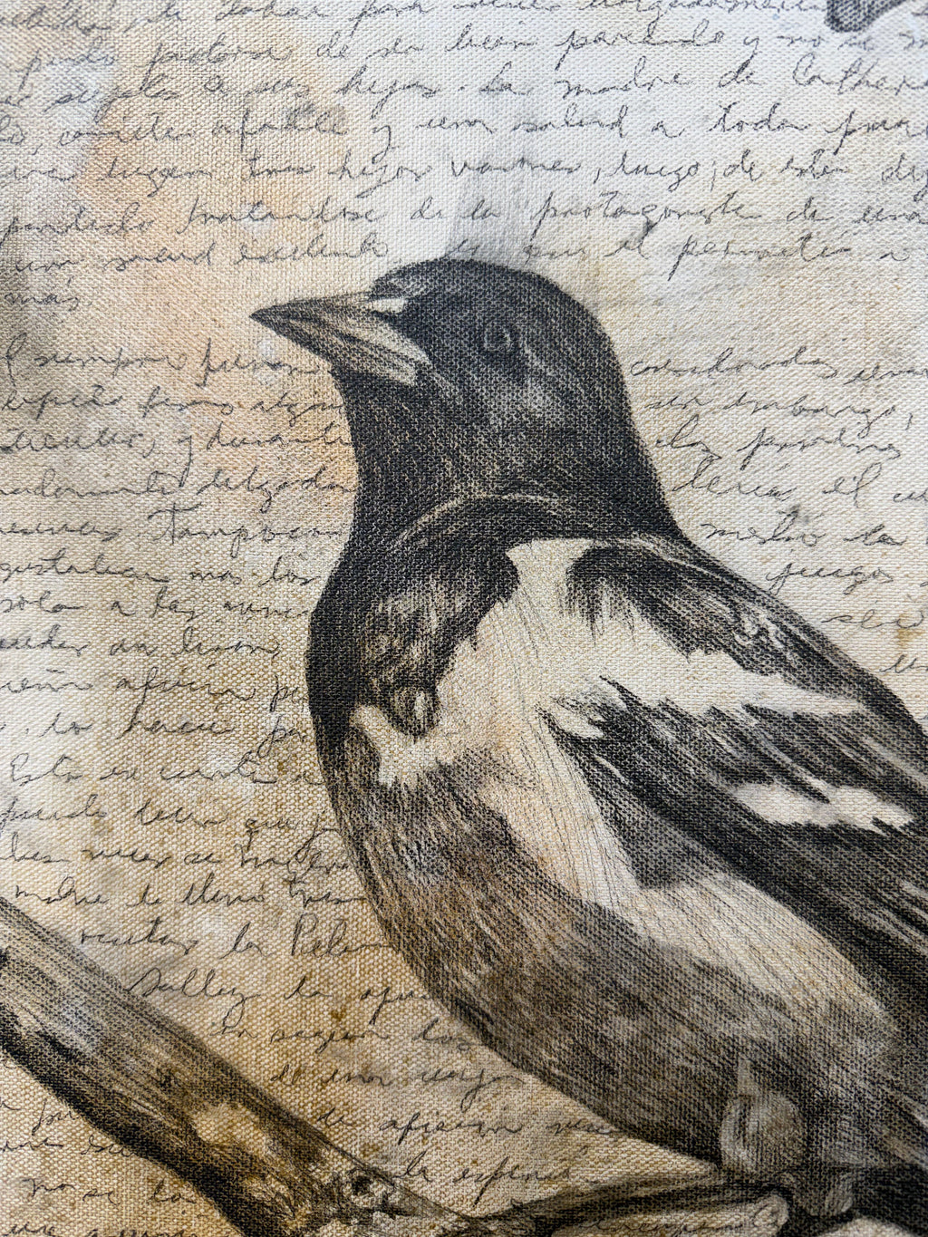 December Letter / Mixed media on canvas / 18x18 in (45 x 45 cm ) 2025