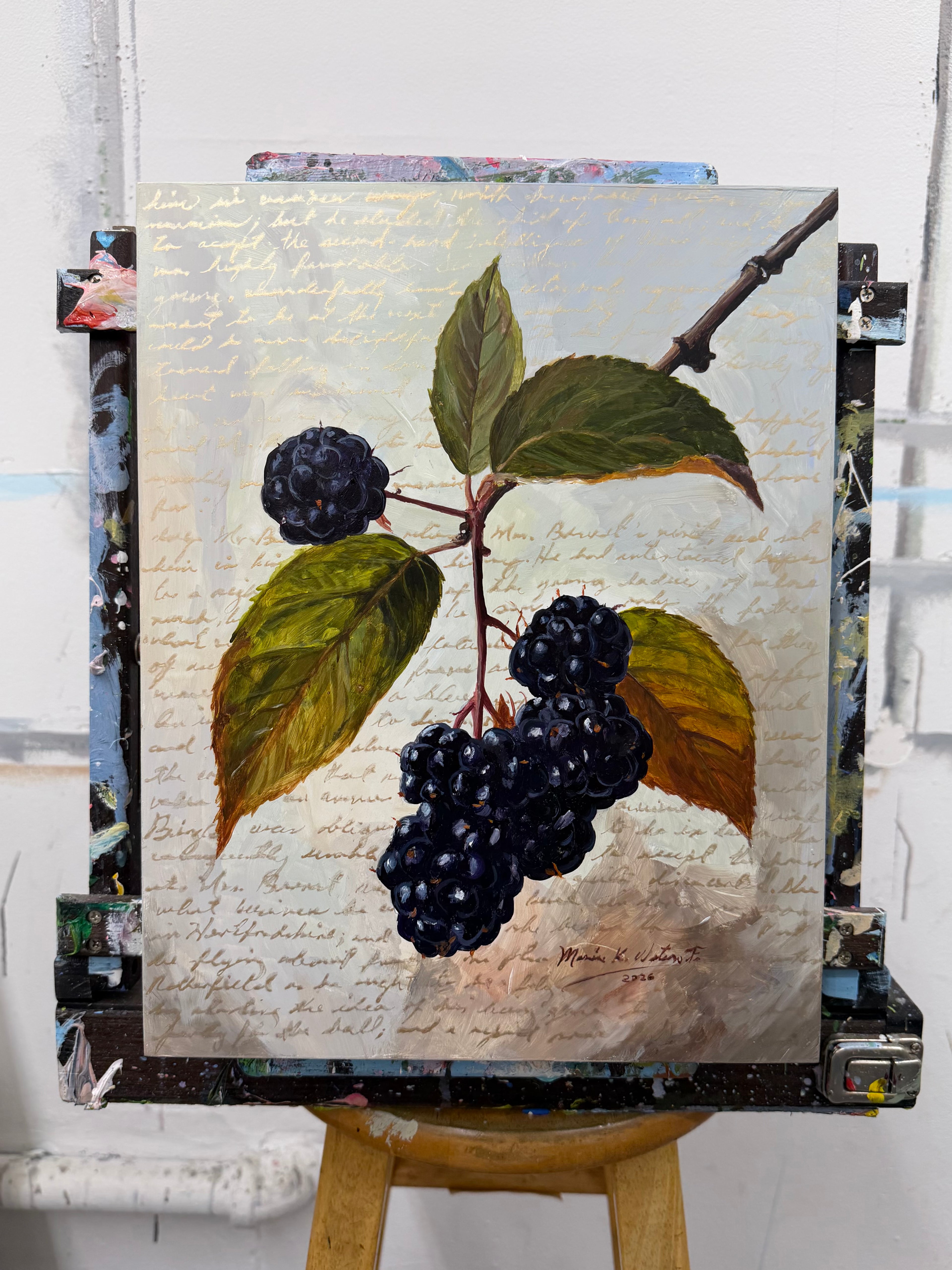 Timeless fruit / acrylic painting on wood panel / 11 x 14 in (28 x 35 cm) 2026