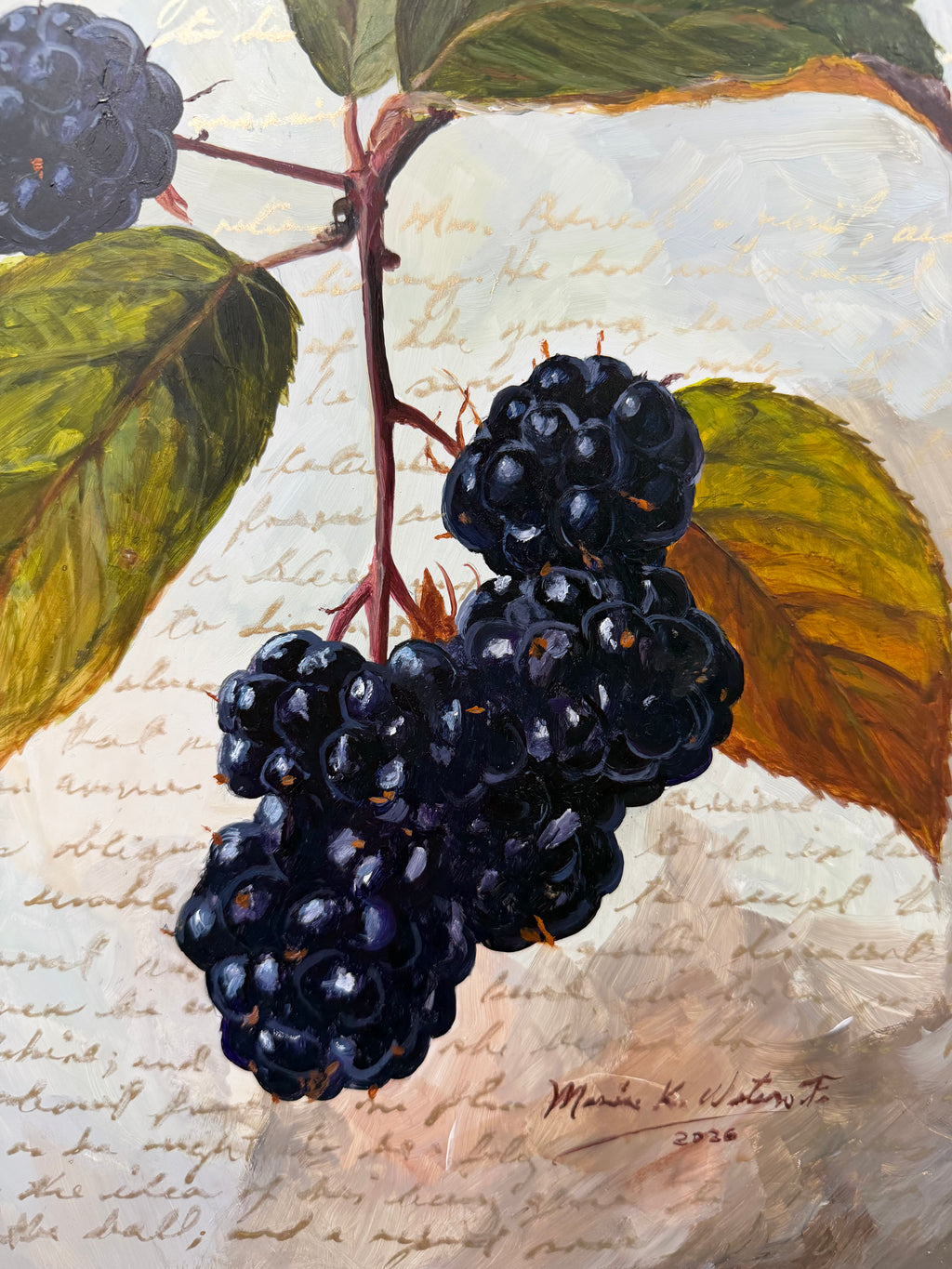 Timeless fruit / acrylic painting on wood panel / 11 x 14 in (28 x 35 cm) 2026